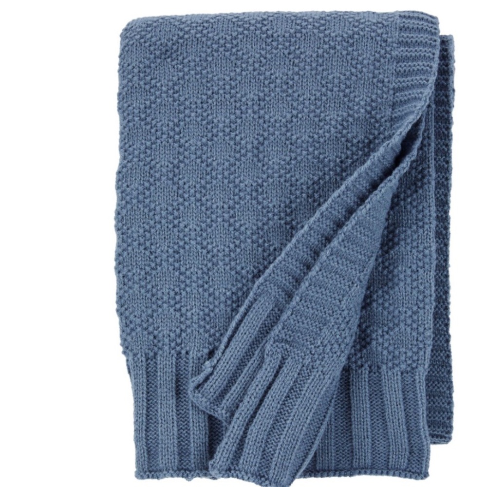 NWT Carters blue knit baby blanket